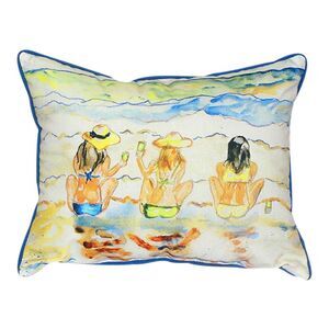 Beach Gals Bottoms Up Indoor Outdoor Pillow 16 X 20 Made in the USA